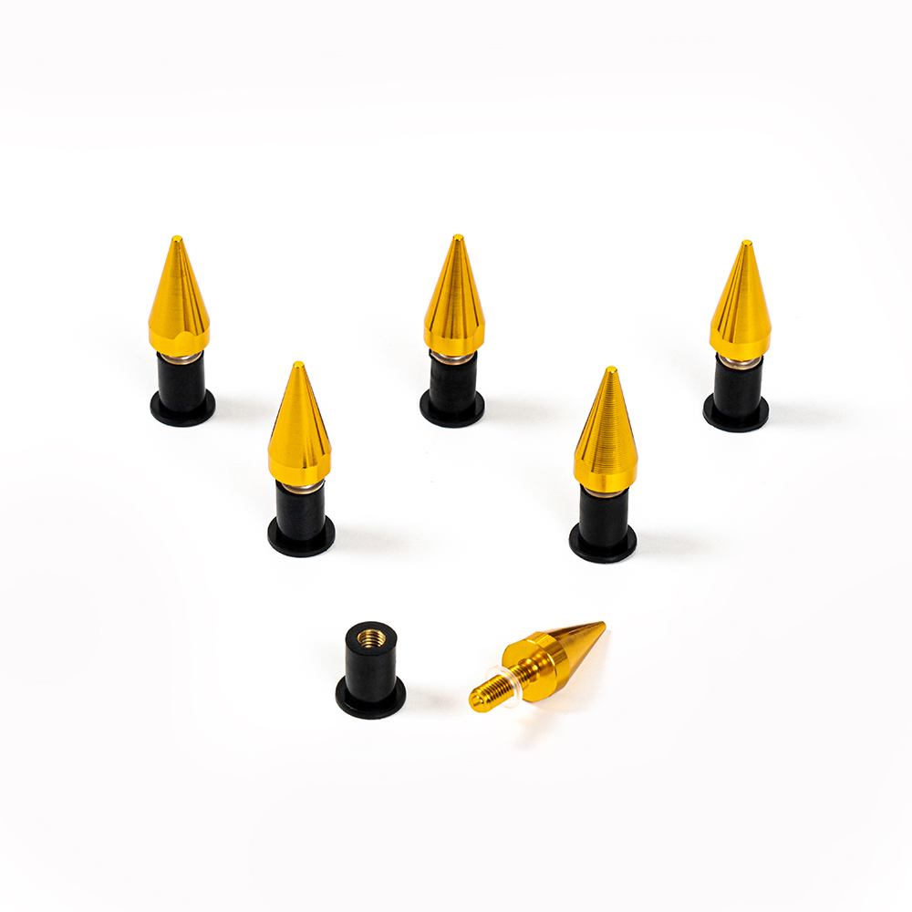 Sportfairings Universal Aluminum Sharp Smooth Windshield Bolts - Gold