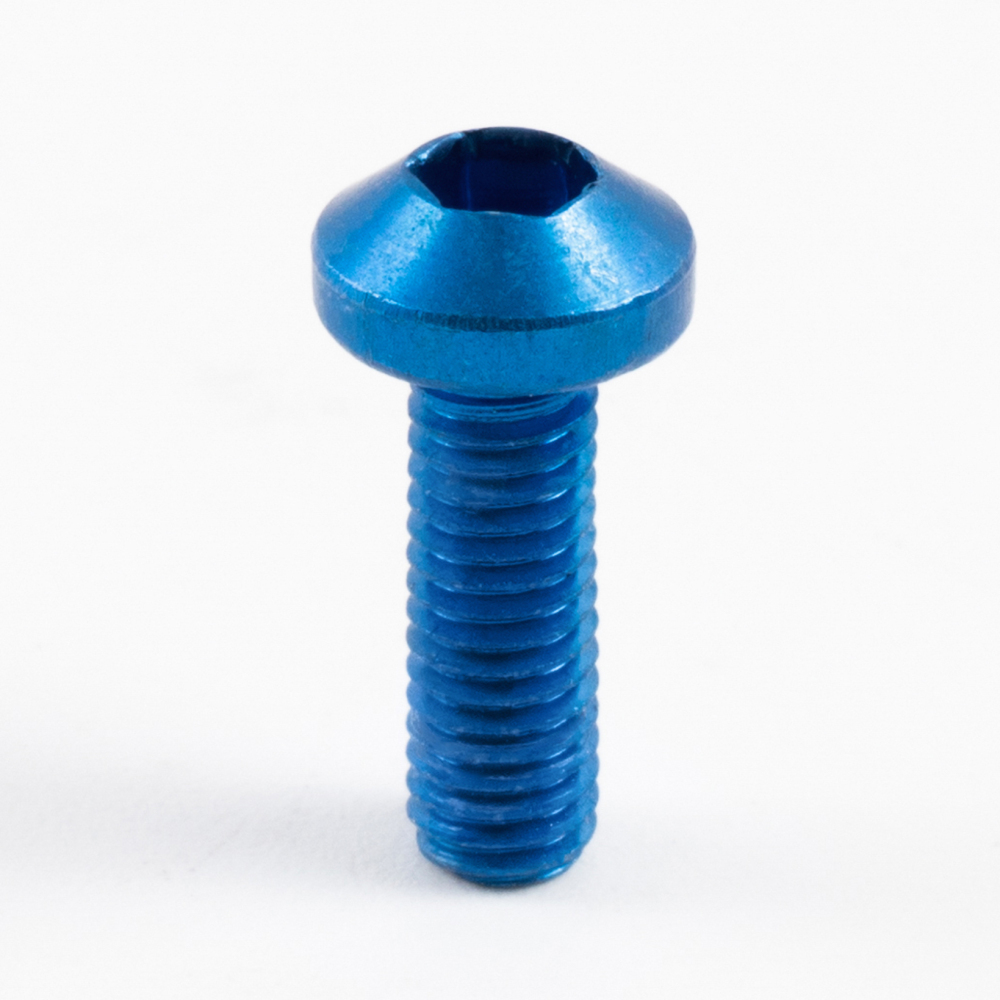 Sportfairings Universal Aluminum Round Smooth Windshield Bolts - Blue