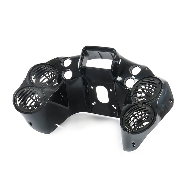 Double DIN Inner Front Fairing 4 Quad 6.5" Speaker pods Harley Road Glide 98-13