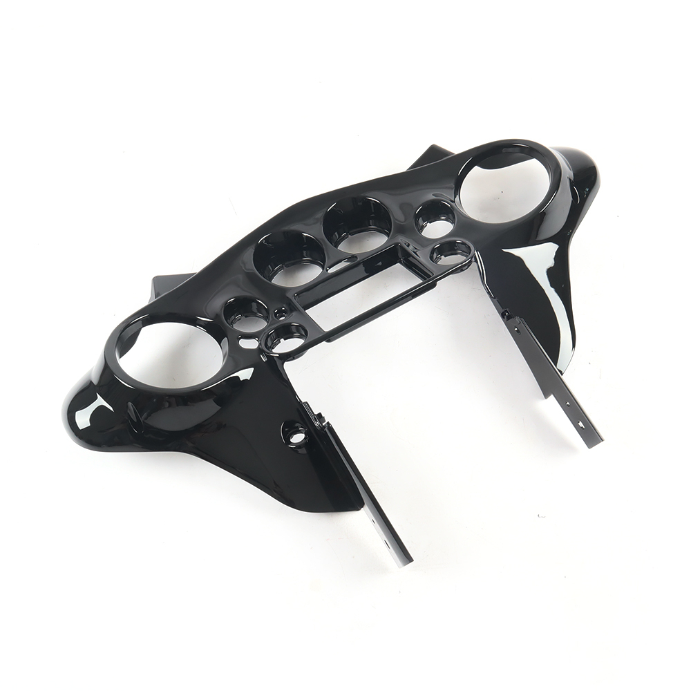 Vivid Black Double DIN Inner Batwing Fairing for Harley Touring 1998 -11 12 2013