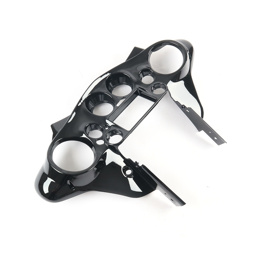 Vivid Black Double DIN Inner Batwing Fairing for Harley Touring 1998 -11 12 2013