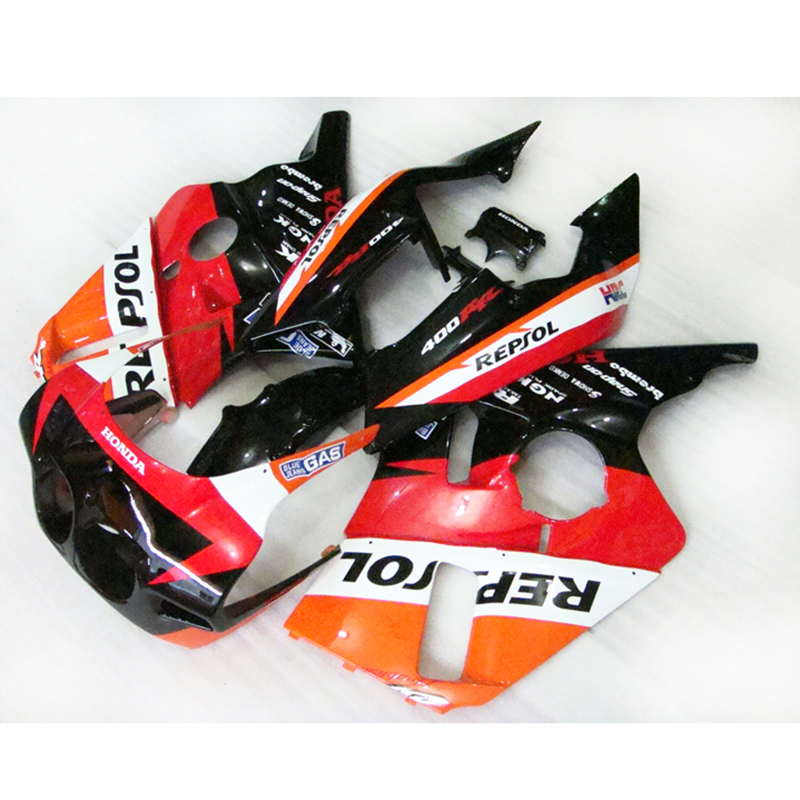 Fairing Kit fit for Honda CBR400RR NC23 1987 - 1989 - Repsol Black Orange Red