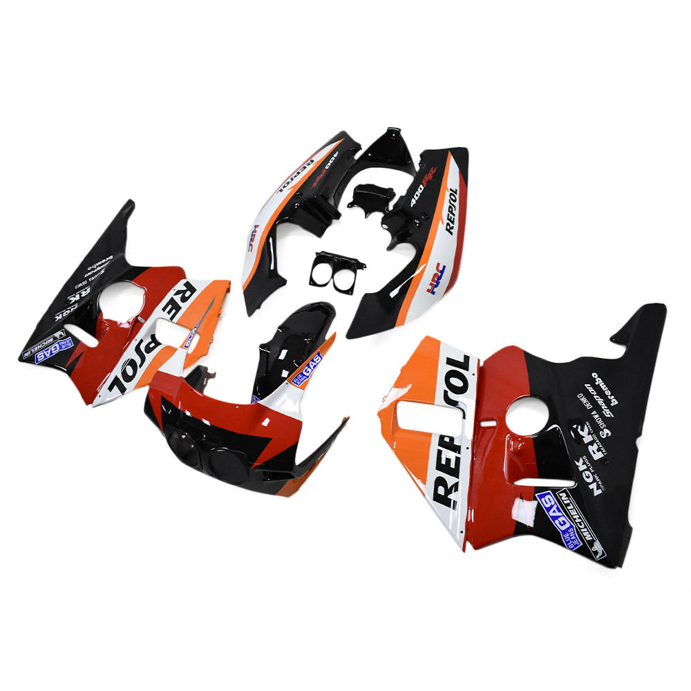 Fairing Kit fit for Honda CBR400RR NC23 1987 - 1989 - Repsol Black Orange Red