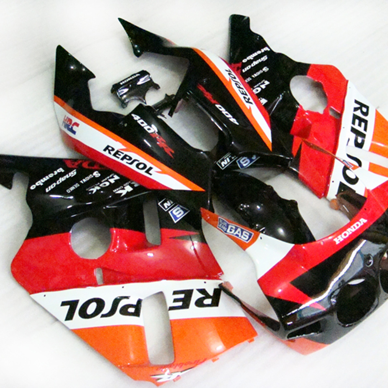 Fairing Kit fit for Honda CBR400RR NC23 1987 - 1989 - Repsol Black Orange Red