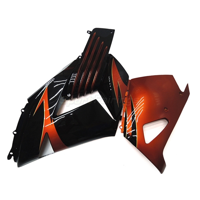 Sportfairings Fairing Kit fit for Kawasaki Ninja ZX14 2006 - 2011 - Orange Black