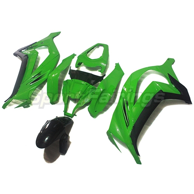 Sportfairings Fairing Kit fit for Kawasaki Ninja ZX10R 2011 - 2015 - Green Black
