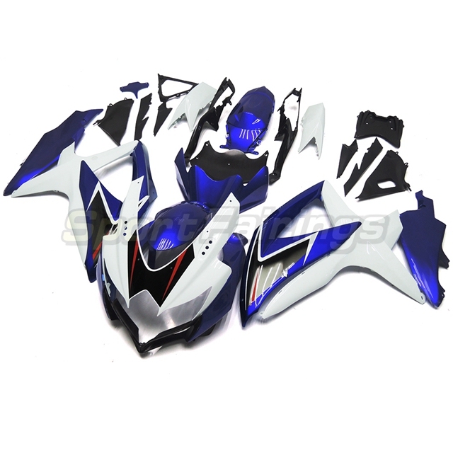 Sportfairings Fairing Kit fit for Suzuki GSXR600 GSXR750 2008 - 2010 - Blue White