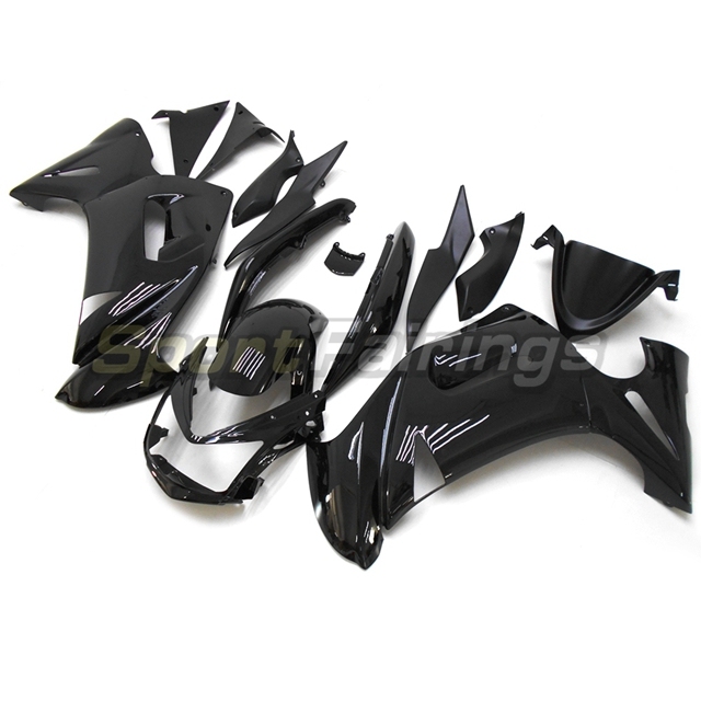 Sportfairings Fairing Kit fit for Kawasaki Ninja 650R 2006 - 2008 - Gloss Black