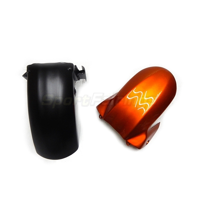 Sportfairings Full Fairing Kit Fit for Kawasaki ER-6F Ninja 650r 2009 - 2011 - Glossy Orange Black