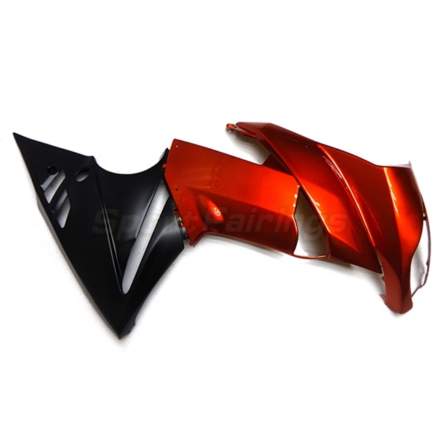 Sportfairings Full Fairing Kit Fit for Kawasaki ER-6F Ninja 650r 2009 - 2011 - Glossy Orange Black