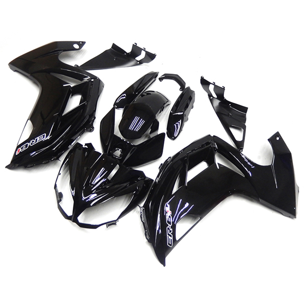 Sportfairings Full Fairing Kit fit for Kawasaki ER-6F Ninja 650 2012 - 2016 - Glossy Black