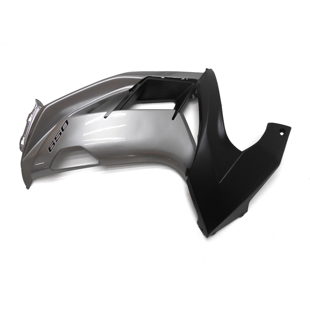 Sportfairings Full Fairing Kit fit for Kawasaki ER-6F Ninja 650 2012 - 2016 - Glossy Silver Black