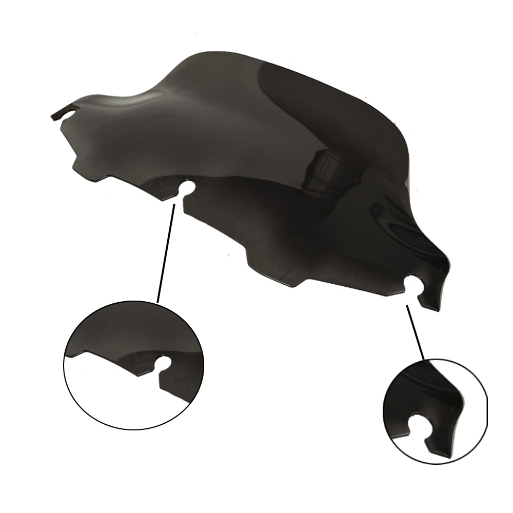 Motorcycle 8" Wave Windscreen Windshield Fit for 1996-2013 Harley Electra Glide, Street Glide, Ultra Limited and Tri Glide