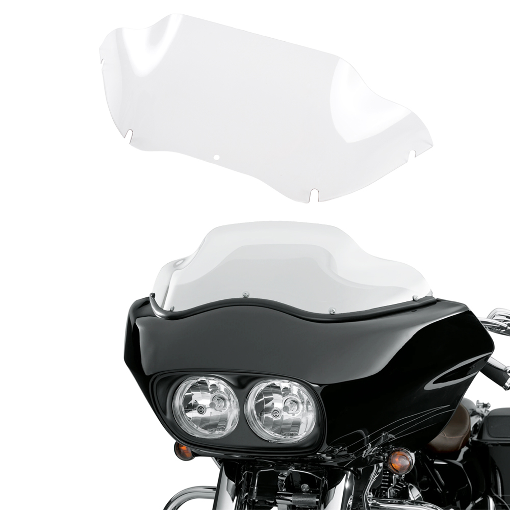 9.5" Windshield Wave Windscreen Fit for Harley Road Glide 1998 1999 2000 2001 2002 - 2013 Wind Deflector Windshield