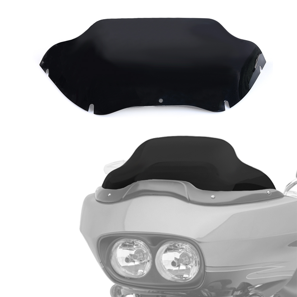 9.5" Windshield Wave Windscreen Fit for Harley Road Glide 1998 1999 2000 2001 2002 - 2013 Wind Deflector Windshield