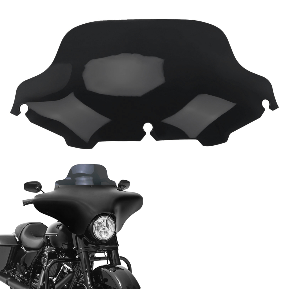 Motorcycle 8" Wave Windscreen Windshield Fit for 1996-2013 Harley Electra Glide, Street Glide, Ultra Limited and Tri Glide