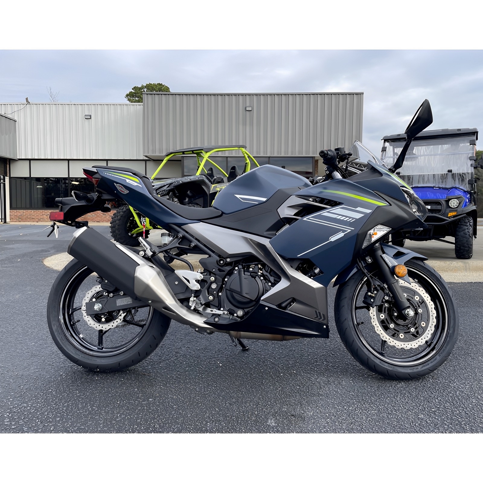 Fairing Kit fit for Kawasaki Ninja 400 2018 - 2023 - Dark Blue Black Grey