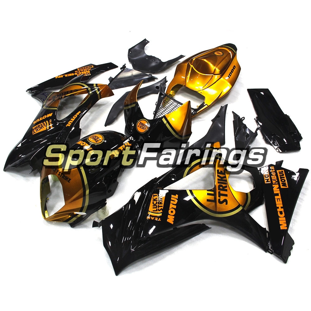 Fairing Kit Fit For Suzuki GSXR1000 K7 2007 - 2008 - Gloss Gold Black