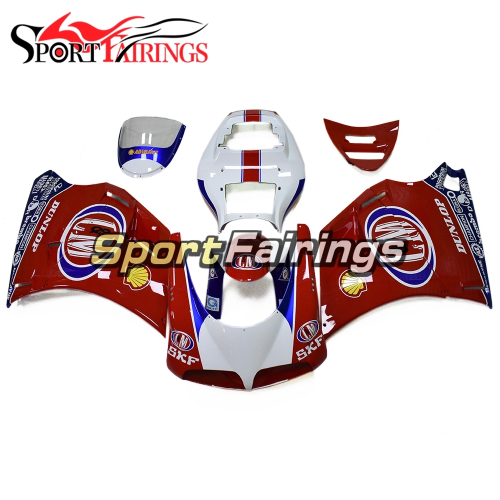 Sportbike Fairing Kit Fit For Ducati 996/748/916/998 Monoposto 1996 - 2002 - Red White Blue