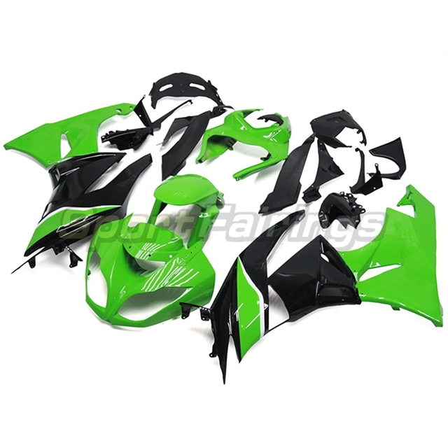 Sportfairings Fairing Kit fit for Kawasaki Ninja ZX6R 2009 - 2012 - Green Black