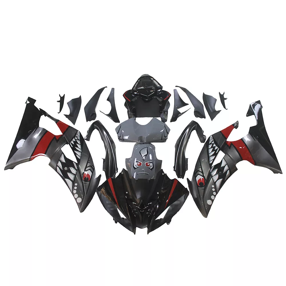 Grey Shark Fairings Kit For Yamaha 2008 - 2016 YZF-R6 YZF600 Injection Body Kit