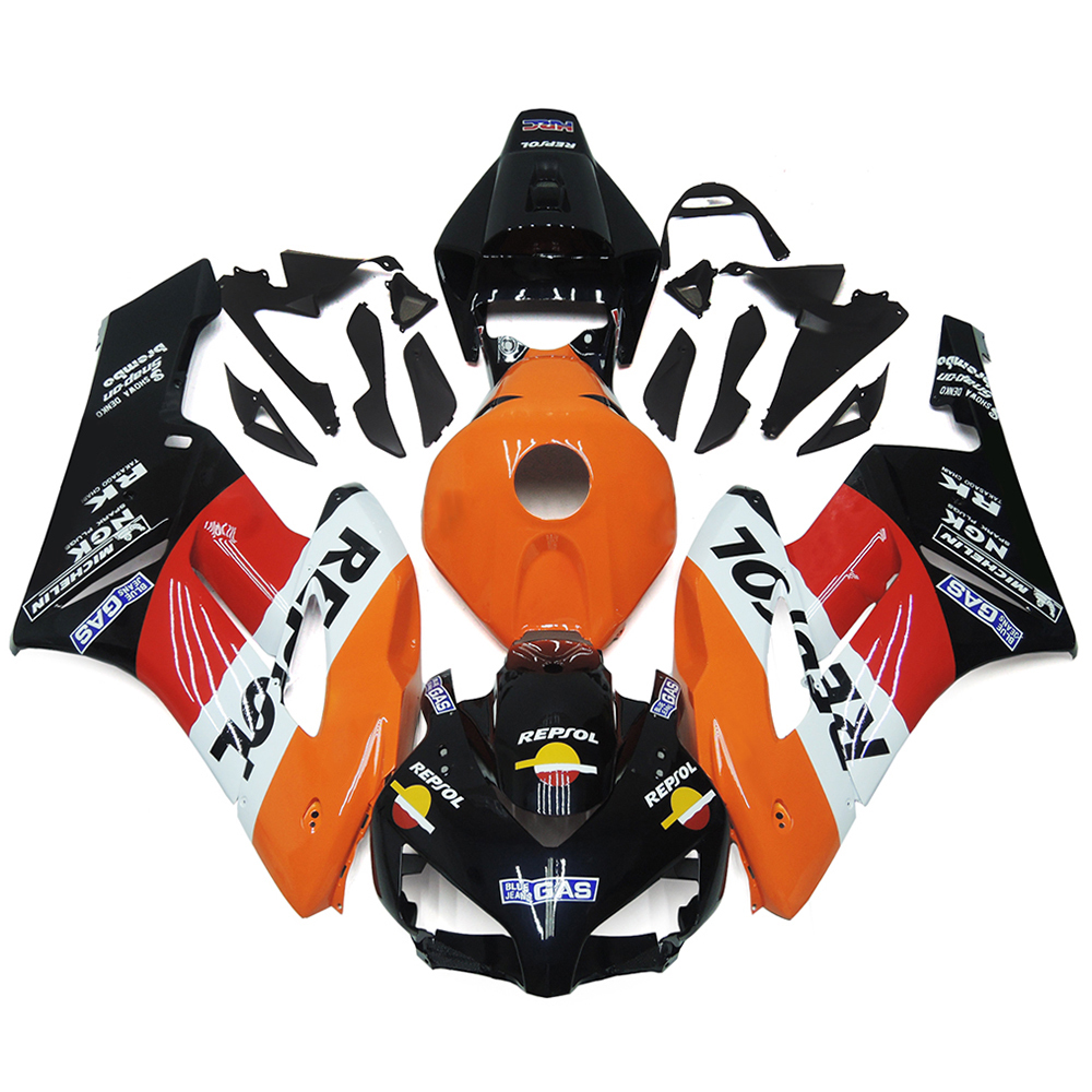 Fairing Kit Fit For Honda CBR1000RR 2004 - 2005 - Black Orange Red