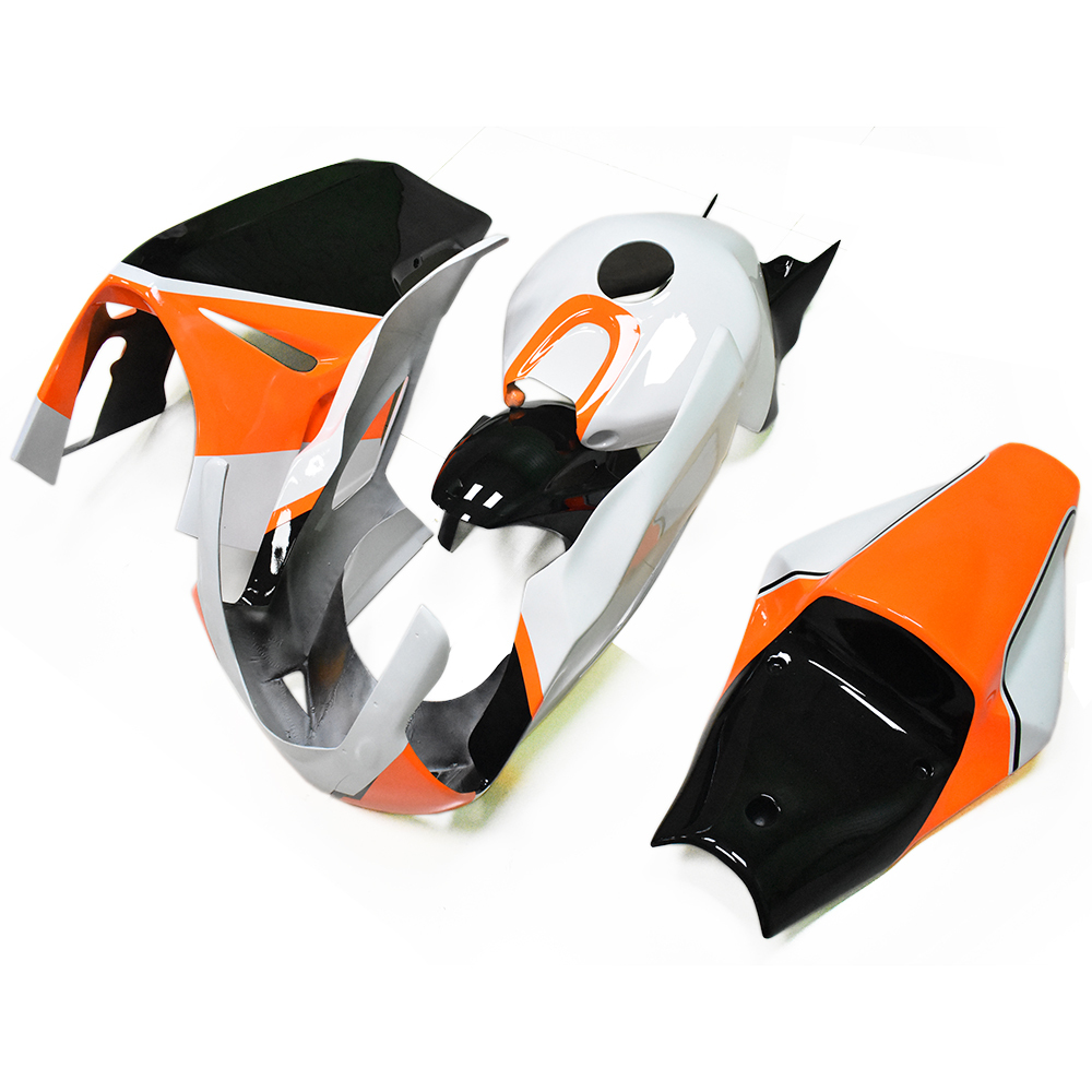 Fiberglass Racing Fairing Kit Fit For Honda CBR1000RR 2004 - 2005 - White Orange Black