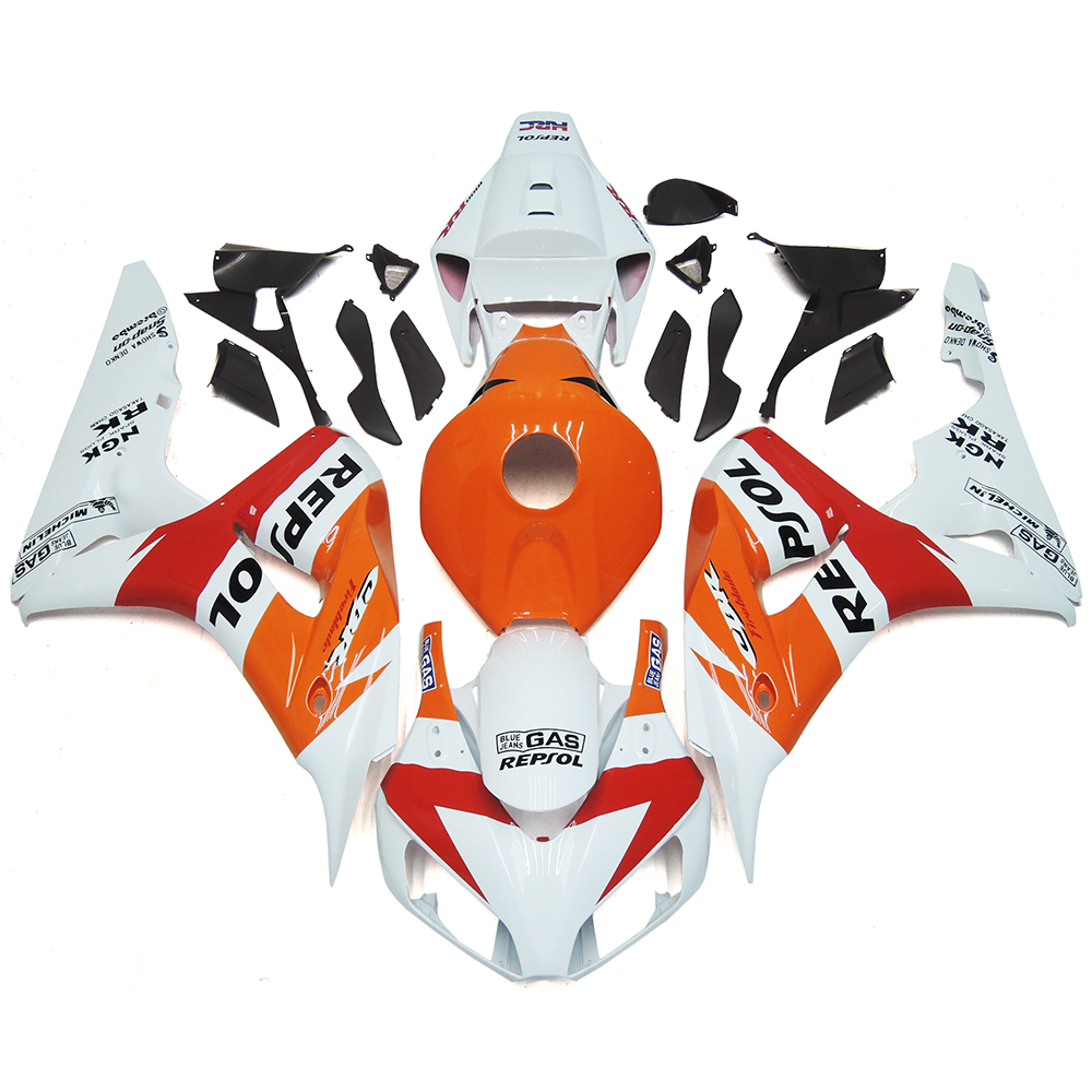 Fairing Kit Fit For Honda CBR1000RR 2006 - 2007 - White Orange Red