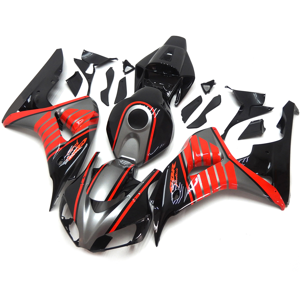 Fairing Kit Fit For Honda CBR1000RR 2006 - 2007 - Gloss Black Red Grey
