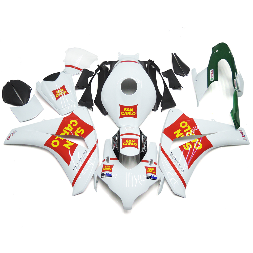 Fairing Kit Fit For Honda CBR1000RR 2008 2009 2010 2011 - White Red Green