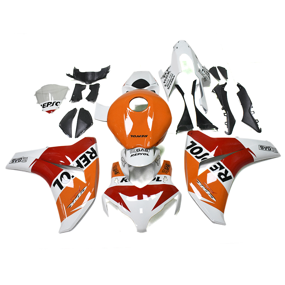 Fairing Kit Fit For Honda CBR1000RR 2008 2009 2010 2011 - White Orange Red