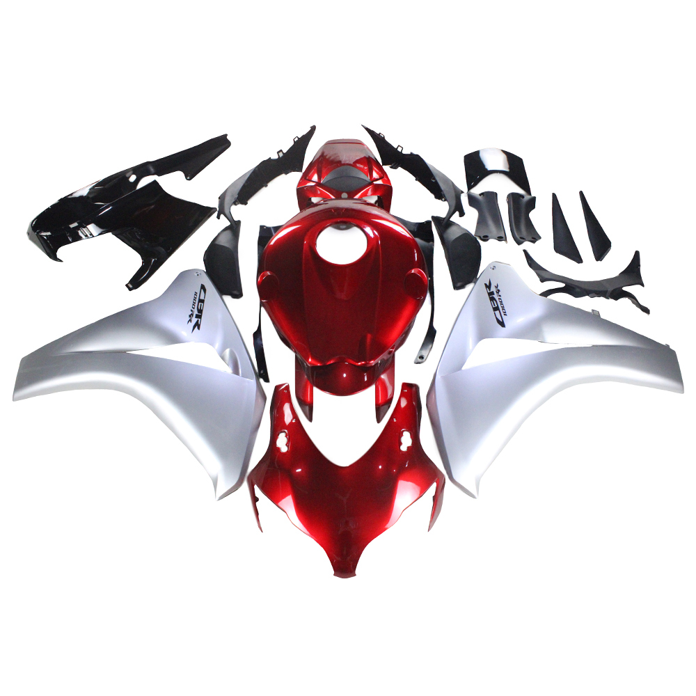 Fairing Kit Fit For Honda CBR1000RR 2008 2009 2010 2011 - Dark Red Silver