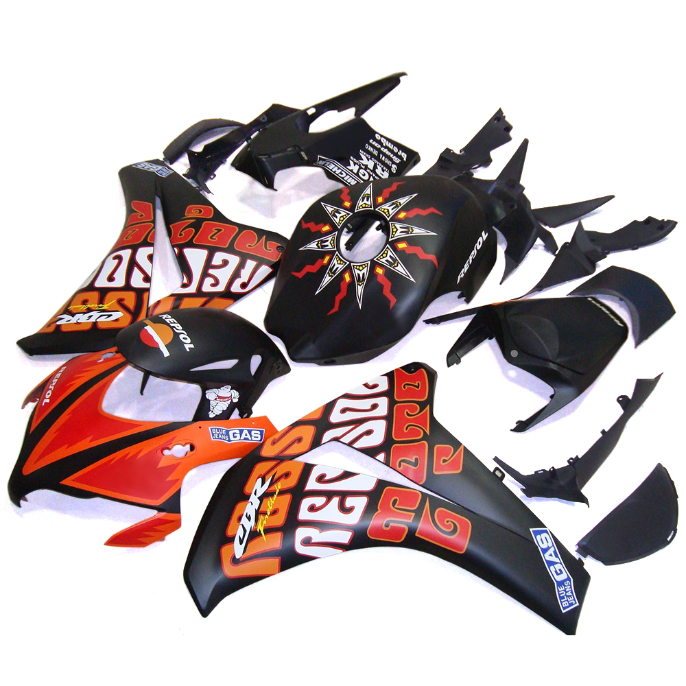 Fairing Kit Fit For Honda CBR1000RR 2008 2009 2010 2011 - Black Orange