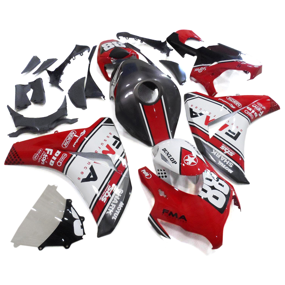 Fairing Kit Fit For Honda CBR1000RR 2008 2009 2010 2011 - White Red Black