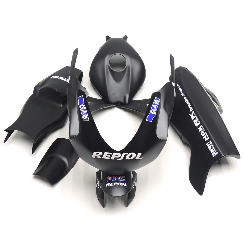 Fiberglass Racing Fairing Kit Fit For Honda CBR1000RR 2008 2009 2010 2011 - Matte Black