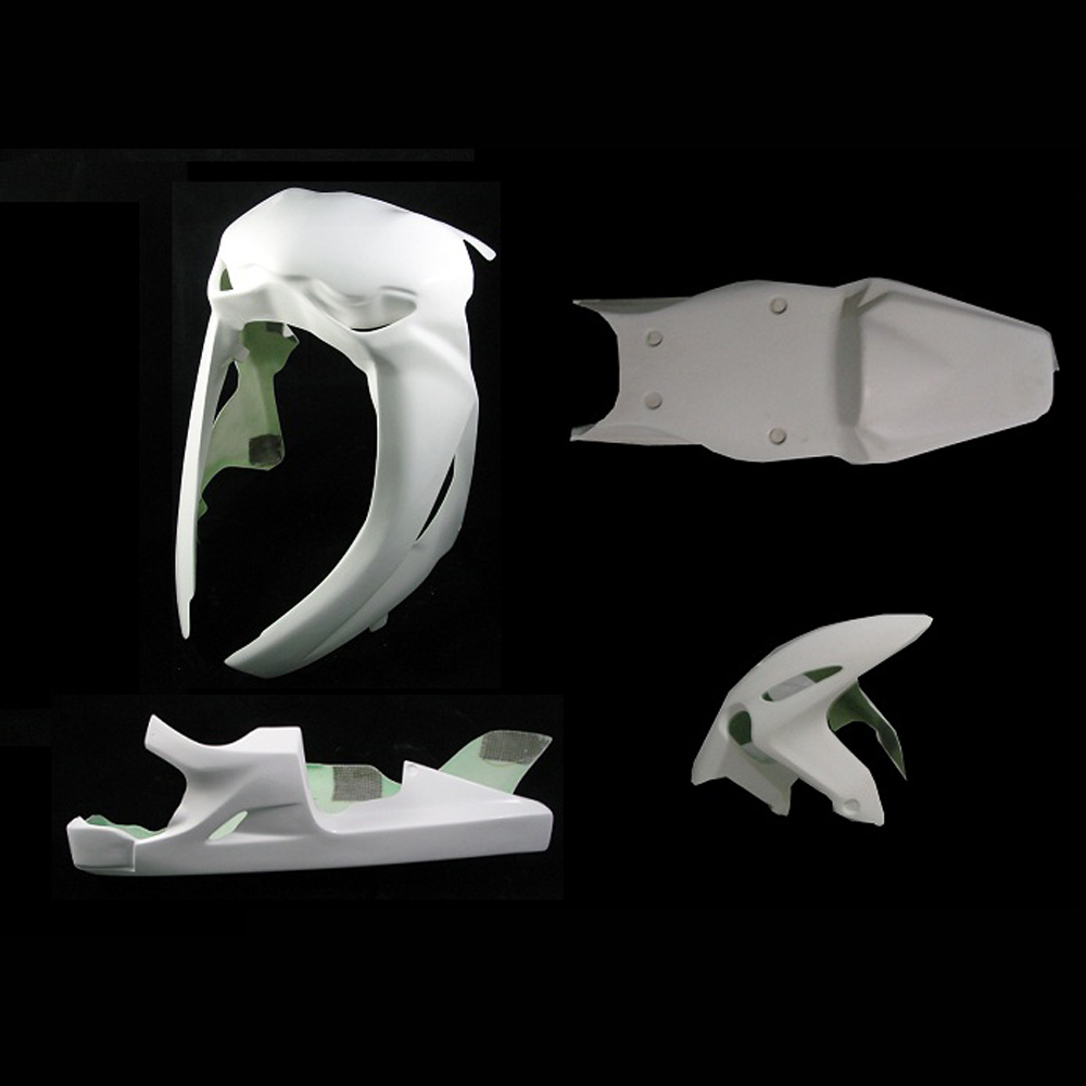 Fiberglass Racing Fairing Kit Fit For Honda CBR1000RR 2008 2009 2010 2011 - Unpainted White