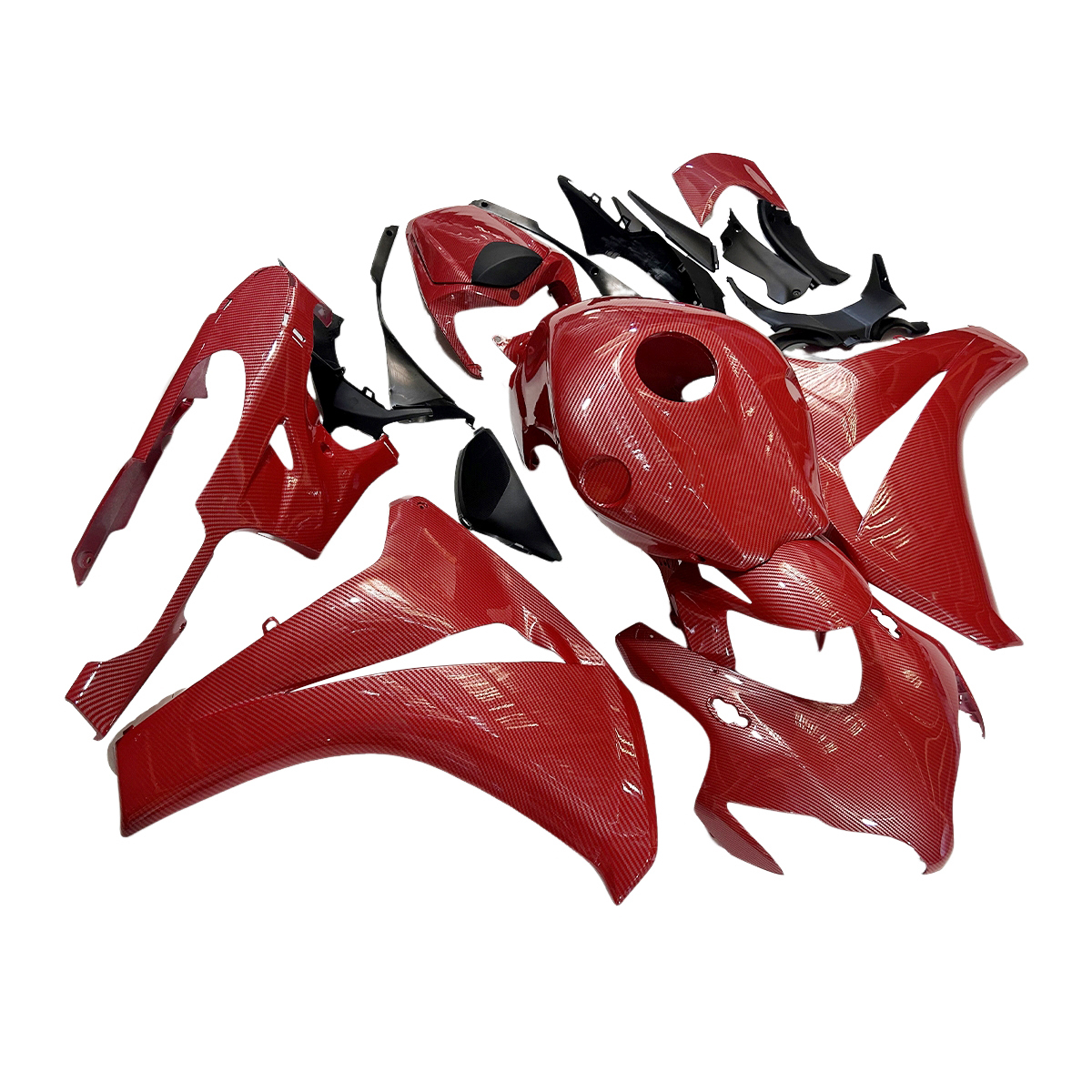 Fairing Kit Fit For Honda CBR1000RR 2008 2009 2010 2011 - Red Black Imitation Carbon Fiber