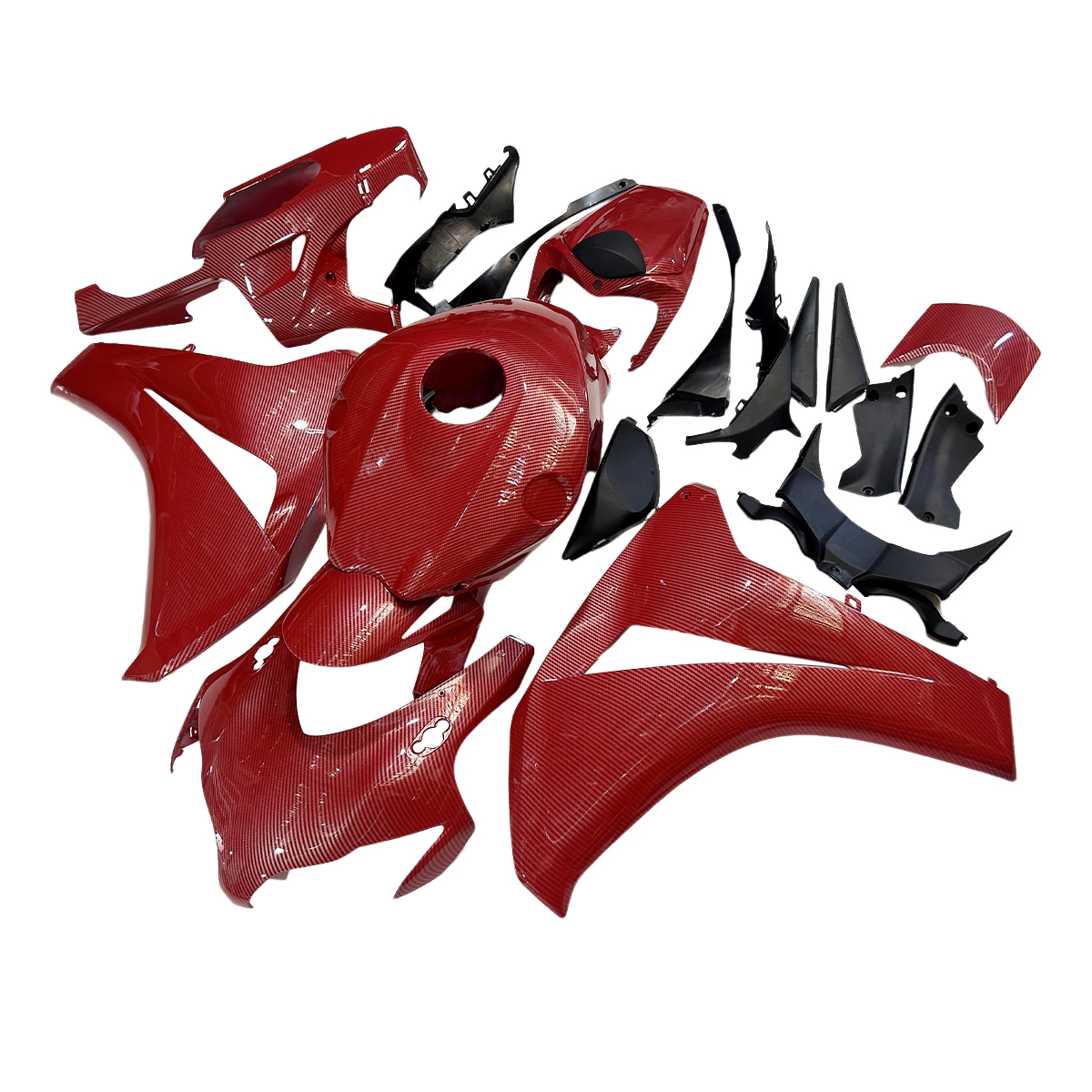 Fairing Kit Fit For Honda CBR1000RR 2008 2009 2010 2011 - Red Black Imitation Carbon Fiber