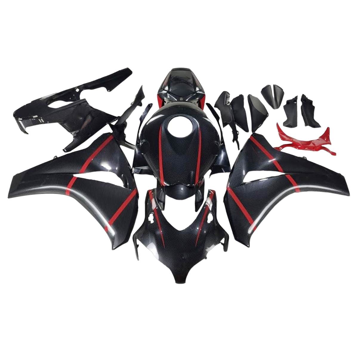 Fairing Kit Fit For Honda CBR1000RR 2008 2009 2010 2011 - Imitation Carbon Fiber Red