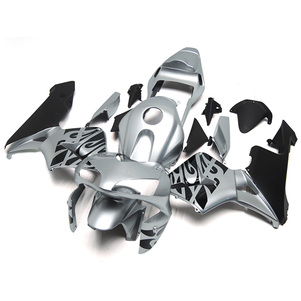 Fairing Kit Fit For Honda CBR1000RR 2003 - 2004 - Silver with Black Pattern