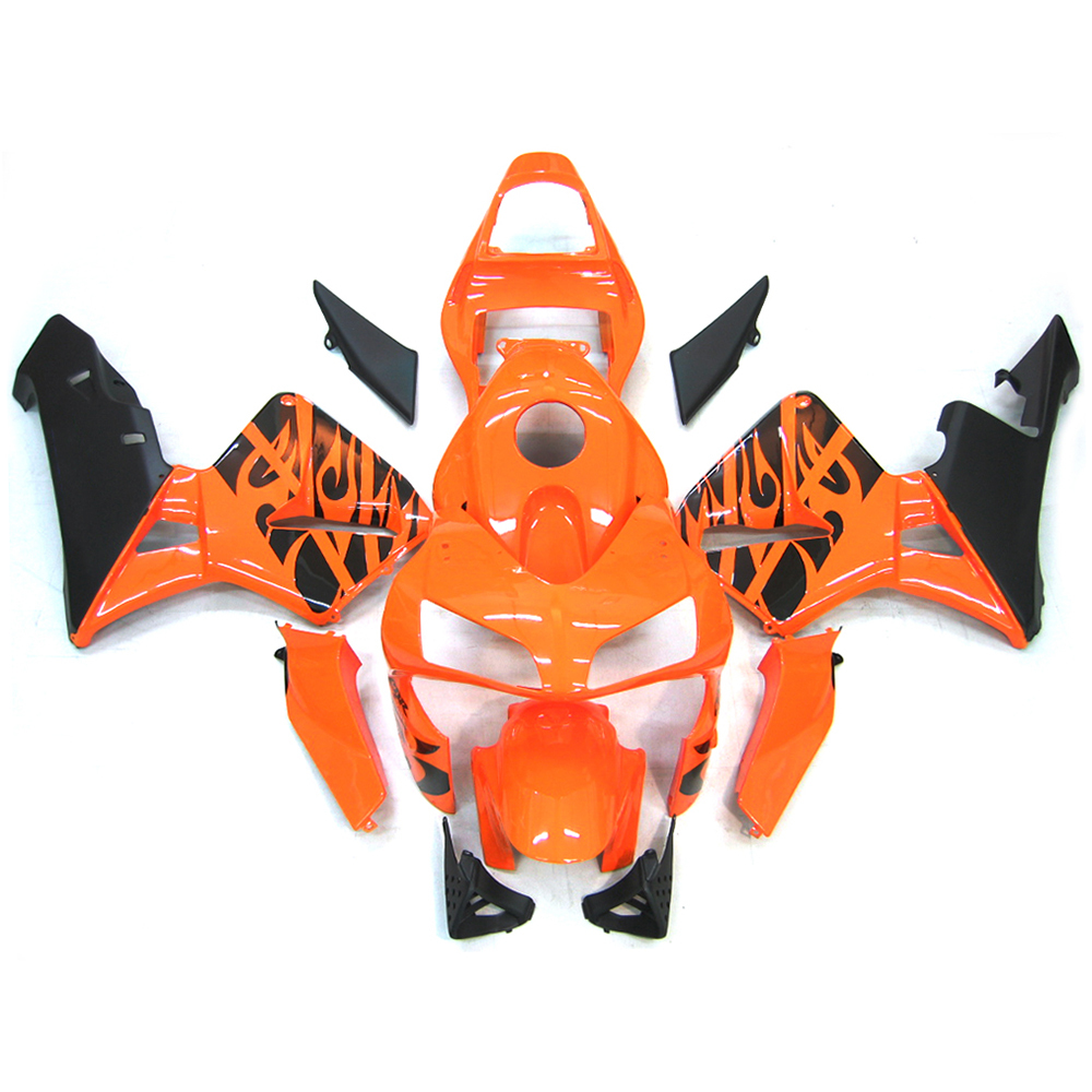 Fairing Kit Fit For Honda CBR1000RR 2003 - 2004 - Orange Black Flame