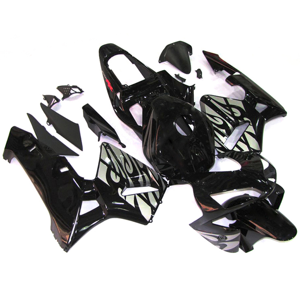 Fairing Kit Fit For Honda CBR1000RR 2003 - 2004 - Black Grey Flame