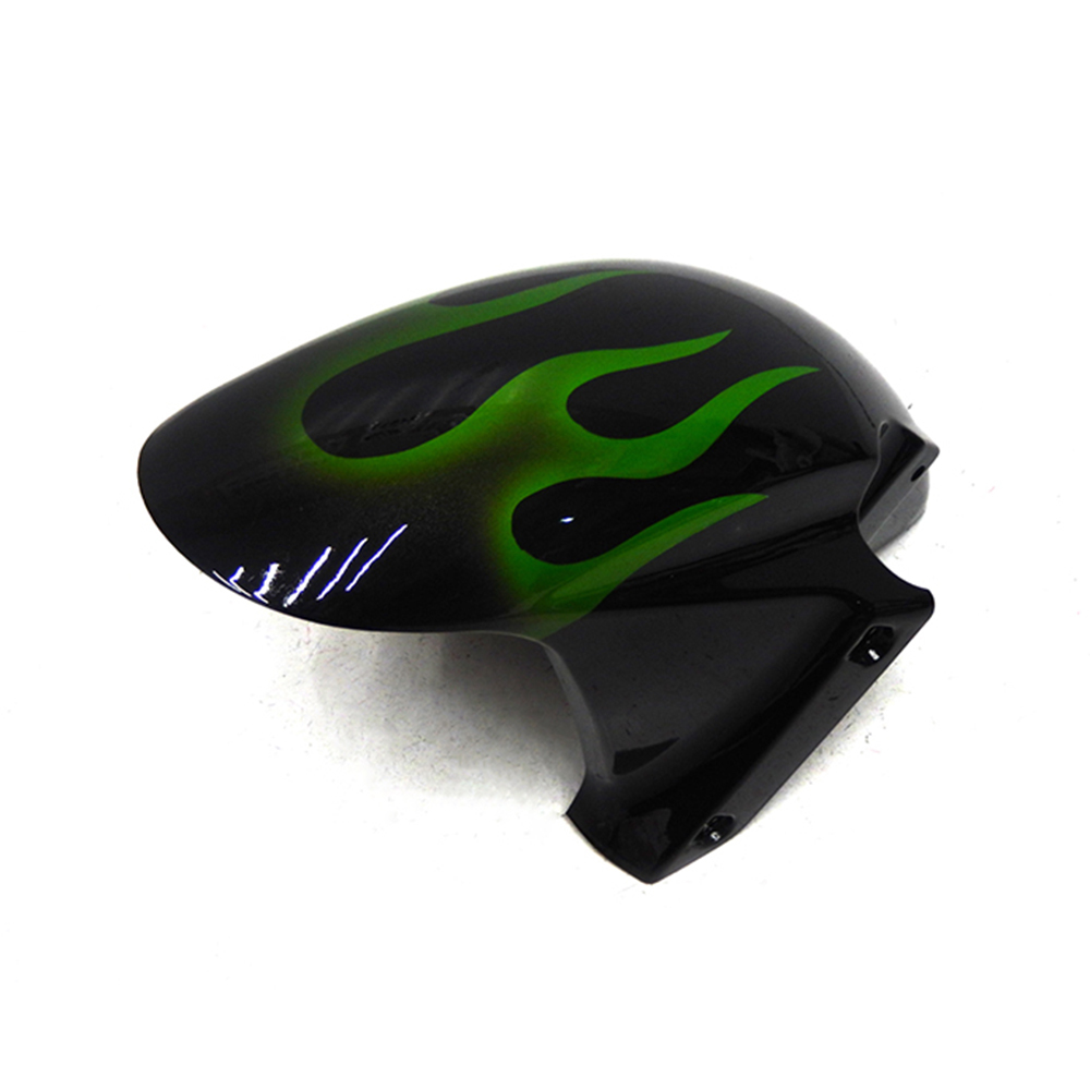 Fairing Kit Fit For Honda CBR1000RR 2003 - 2004 - Black w/ Green Flames Pattern
