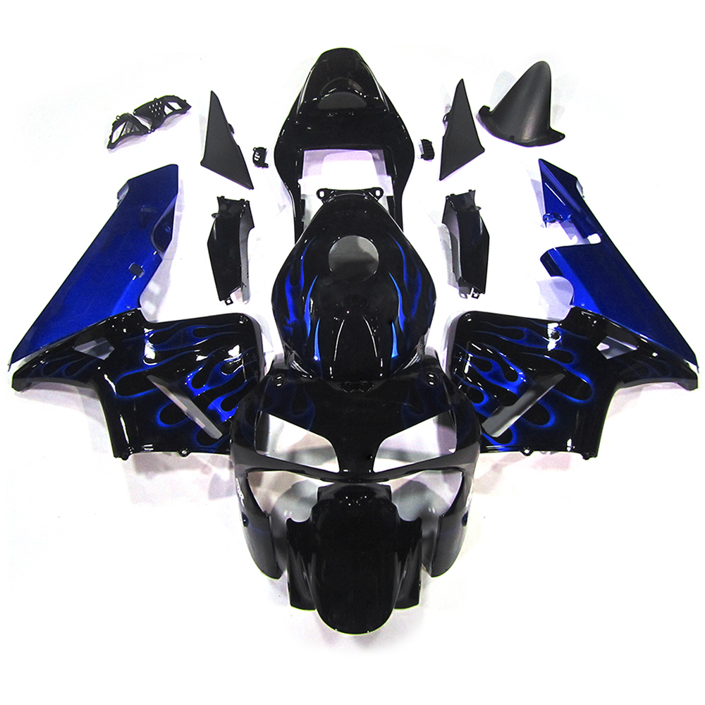 Fairing Kit Fit For Honda CBR1000RR 2003 - 2004 - Black Blue Flame