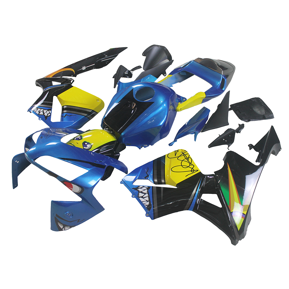 Fairing Kit Fit For Honda CBR1000RR 2003 - 2004 - Shark Blue Yellow Black