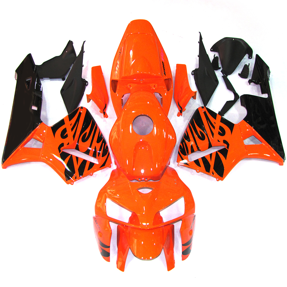 Fairing Kit Fit For Honda CBR1000RR 2005 - 2006 - Orange Black Flame