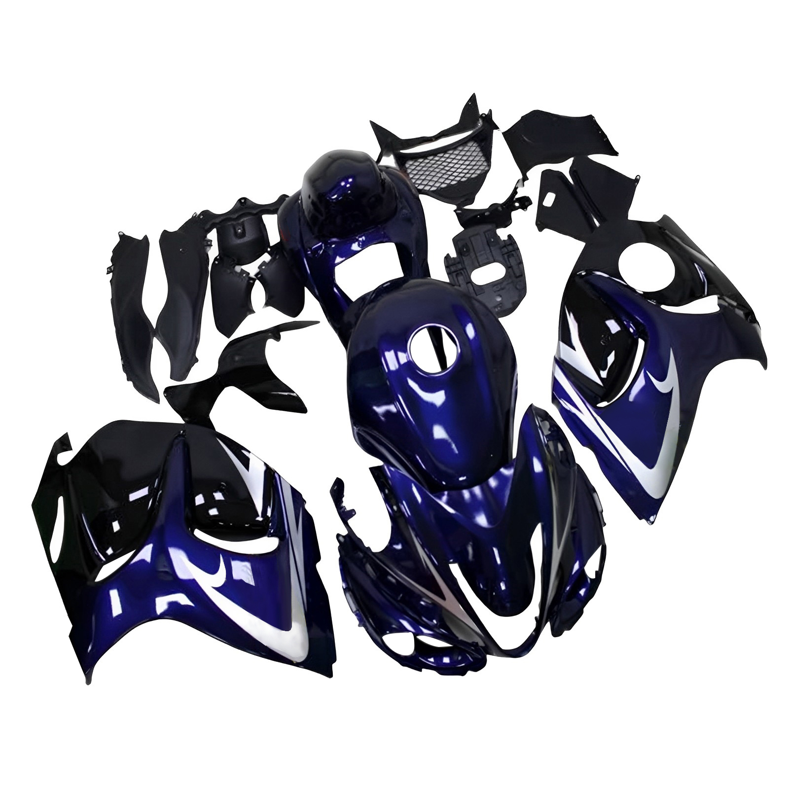 Fairing Kit Fit For Suzuki Hayabusa GSXR1300 2008 - 2020 - Dark Blue Silver