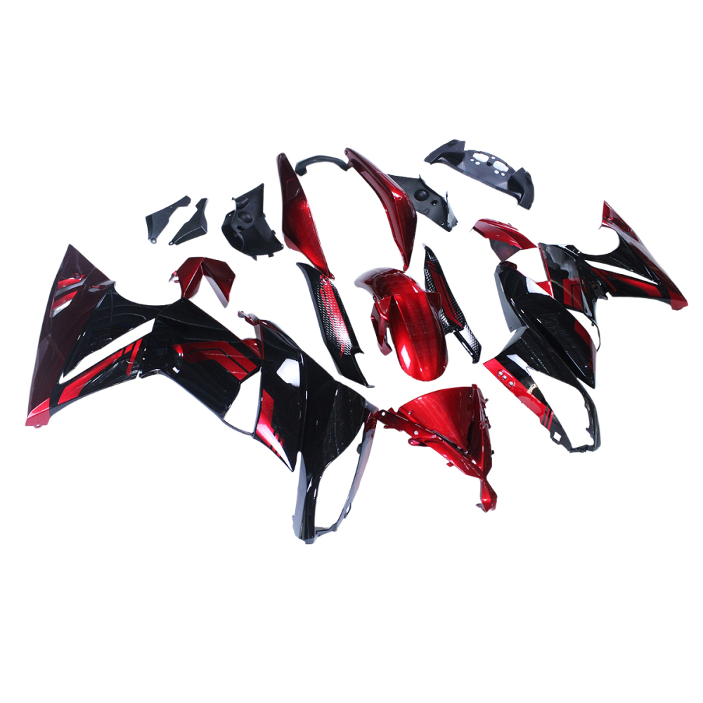 Fairing Kit Fit For Kawasaki Ninja 650R 2009 2010 2011 - Candy Red Black
