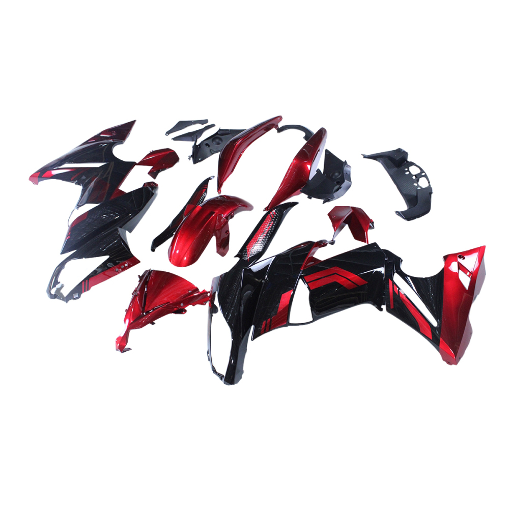 Fairing Kit Fit For Kawasaki Ninja 650R 2009 2010 2011 - Candy Red Black