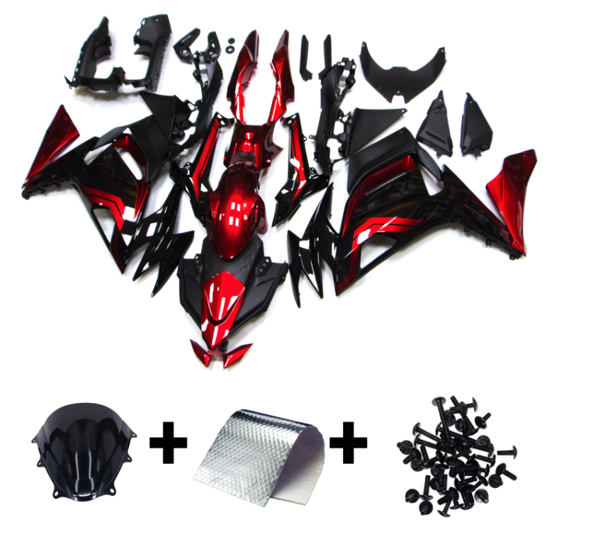 Kawasaki Red Plastics Fairings Bodywork Ninja 650 EX650 2020 2021 2022 2023 2024 2025 2026